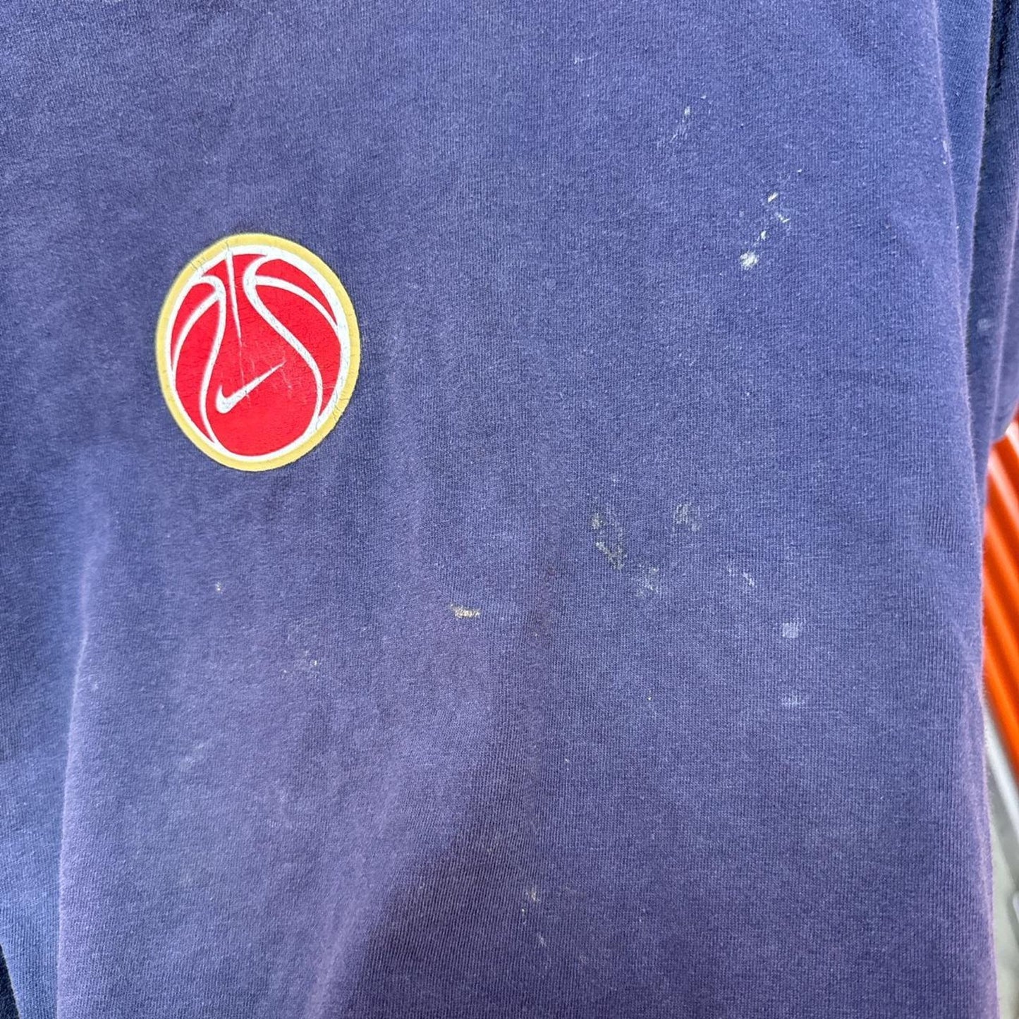 90s nike basketball tee stains