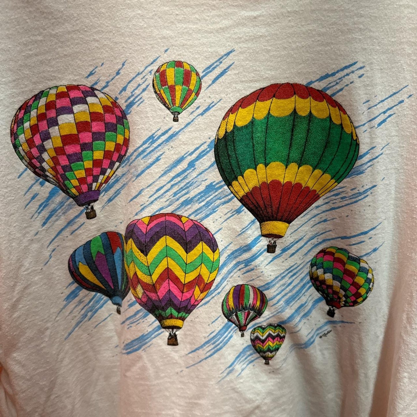 Vintage hot air ballon art