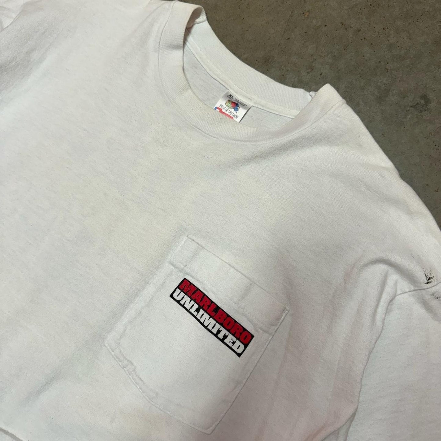 Vintage marlboro tee damage shown