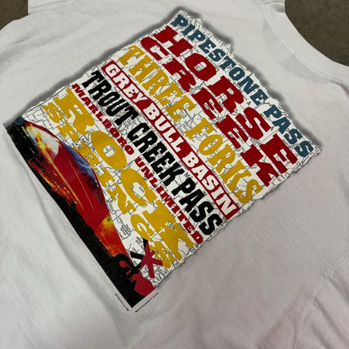 Vintage marlboro tee damage shown