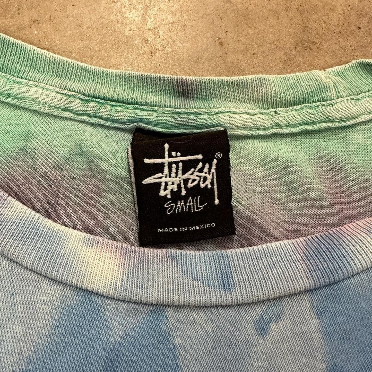 Stussy big logo tie dye