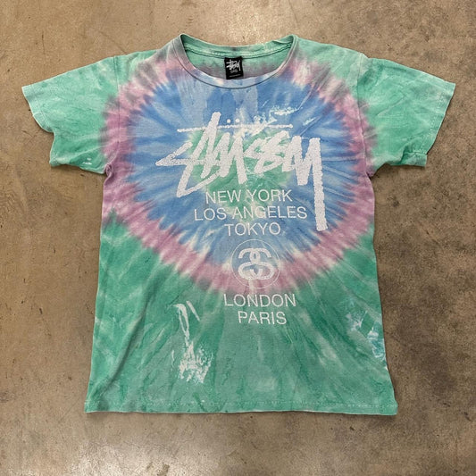 Stussy big logo tie dye