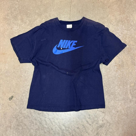Nike y2k navy tee paint