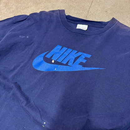 Nike y2k navy tee paint