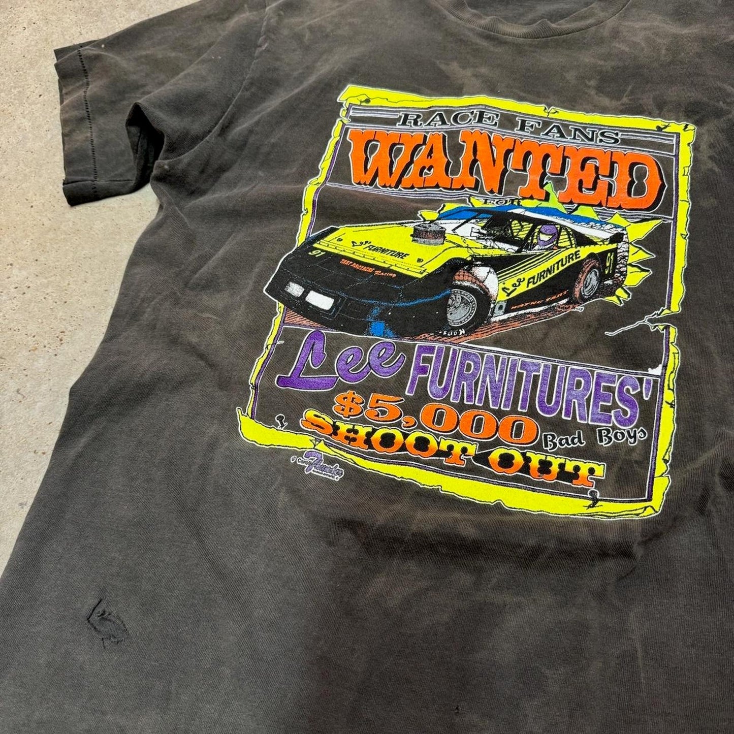 Vintage western racing tee holes